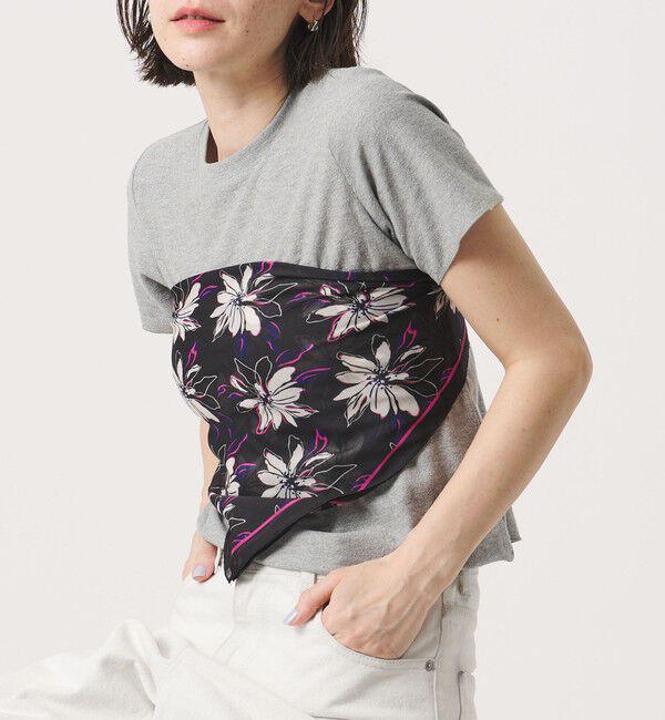 BEAUTY&YOUTH UNITED ARROWS「フラワー柄 スカーフ」|バンダナ・スカーフ|BLACK