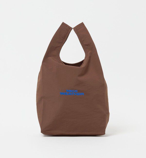 NICE WEATHER「＜NICE WEATHER＞ナイロン ミニマーケットバッグ」|エコバッグ|DK.BROWN