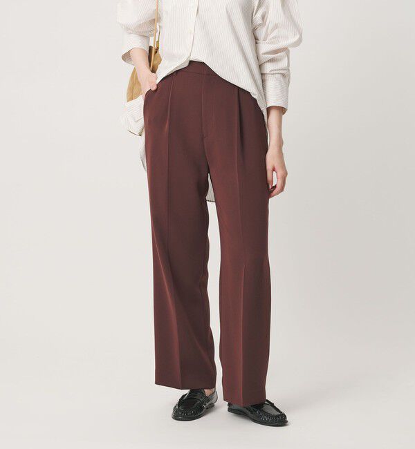 BEAUTY&YOUTH UNITED ARROWS「レギュラー ストレート タックパンツ ウォッシャブル 防シワ」|その他|MD.BROWN