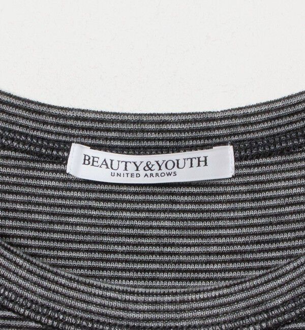 BEAUTY&YOUTH UNITED ARROWS「毛セルロースブレンド クルーネック カットソー/ボーダー」|Tシャツ・カットソー|