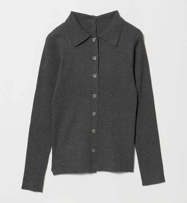 BEAUTY&YOUTH UNITED ARROWS「ポリエステルブレンド ２WAY シャツカーディガン ウォッシャブル」|カーディガン|DK.GRAY