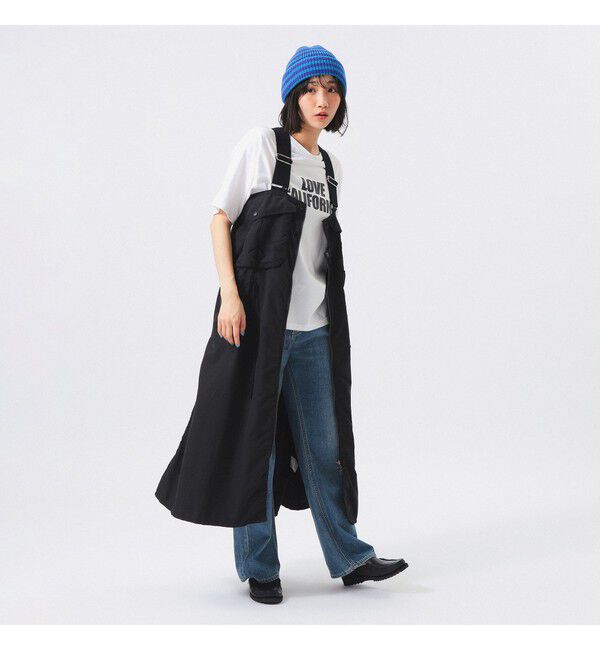 BEAMSBOY「ナイロン フィッシング ベスト アレンジ ワンピース」|ワンピース|BLACK