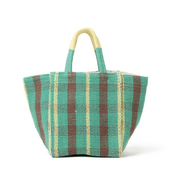 Ray BEAMS 「【別注】Lilas Campbell / チェック ジャカード トートバッグ」|トートバッグ|GREEN