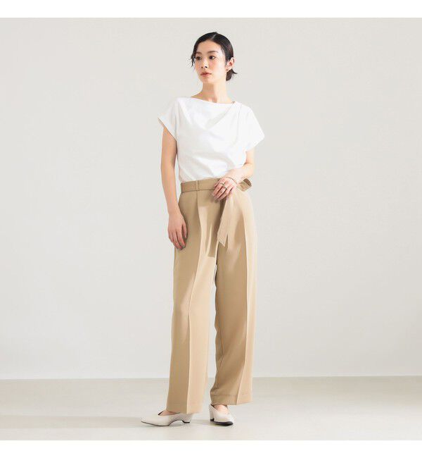Demi-Luxe BEAMS 「アシンメトリー ドレープ プルオーバー」|Tシャツ・カットソー|