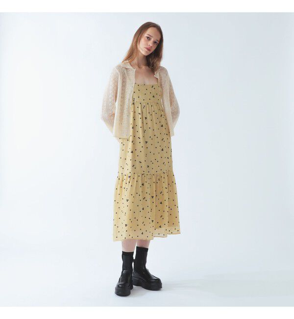 Ray BEAMS 「刺繍 ティアード キャミ ワンピース」|ワンピース|YELLOW