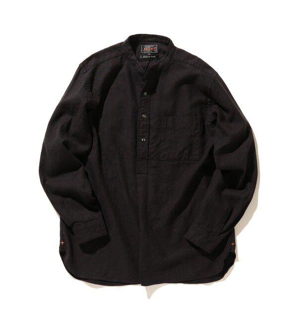BEAMS PLUS「Band Collar Pullover Cotton Linen Herringbone」|シャツ・ブラウス|