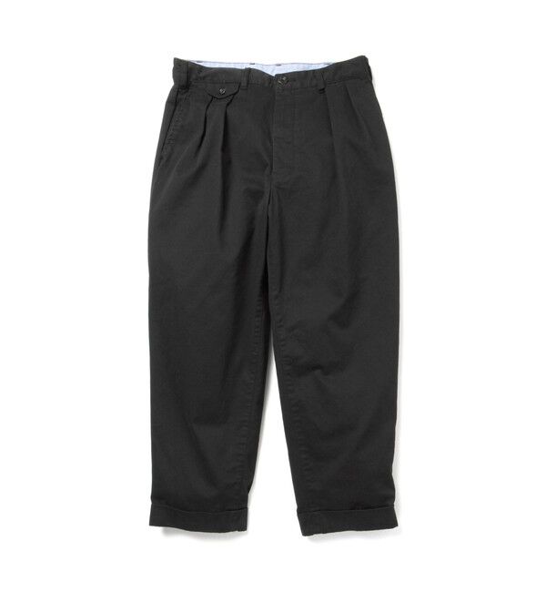 BEAMS PLUS「BEAMS PLUS｜2 Pleats Tapered Twill｜メンズ  チノパン｜オールシーズン」|チノ|BLACK