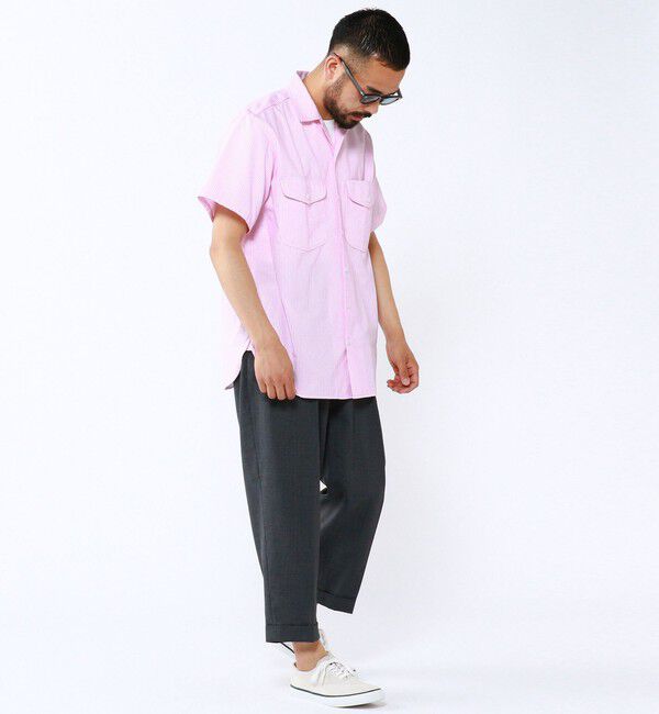BEAMS「WORK Short Sleeve Stripe COOLMAX(R)」|シャツ・ブラウス|