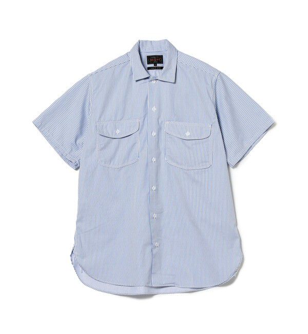 BEAMS「WORK Short Sleeve Stripe COOLMAX(R)」|シャツ・ブラウス|