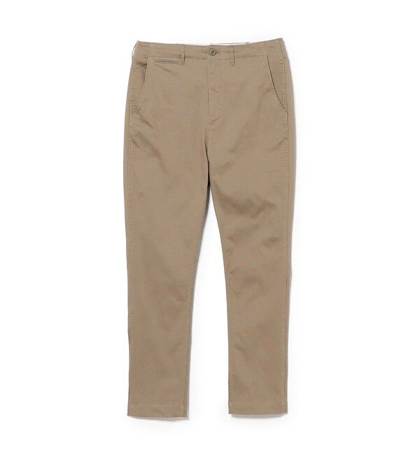 BEAMS「コットンピケ ストレッチ テーパード パンツ【スリムフィット】」|チノ|