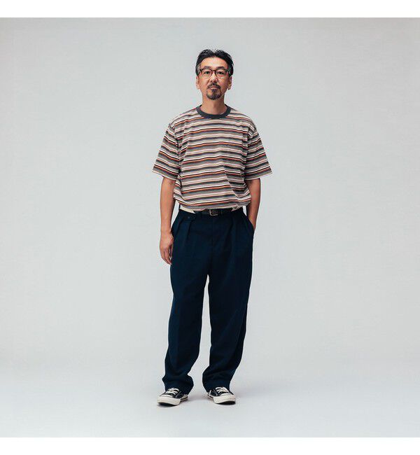 BEAMS PLUS「Pocket Tee Multi Stripe Tee」|Tシャツ・カットソー|