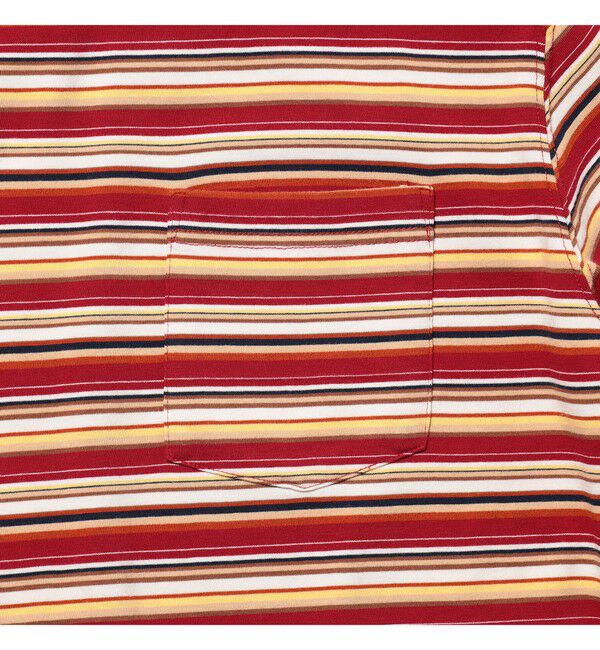 BEAMS PLUS「Pocket Tee Multi Stripe Tee」|Tシャツ・カットソー|