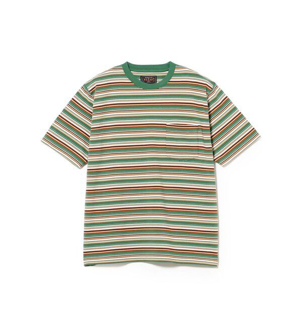 BEAMS PLUS「Pocket Tee Multi Stripe Tee」|Tシャツ・カットソー|