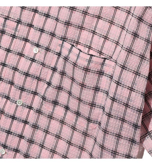 BEAMS PLUS「Open Collar Nylon Airy Plaid」|シャツ・ブラウス|