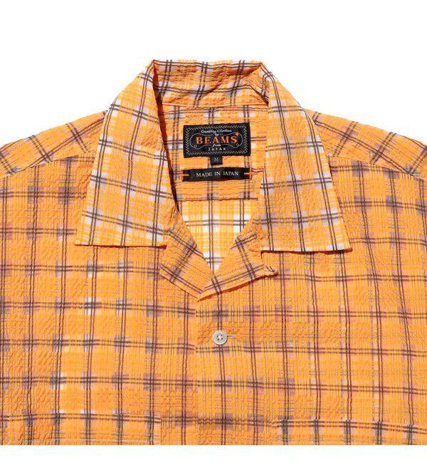 BEAMS PLUS「Open Collar Nylon Airy Plaid」|シャツ・ブラウス|