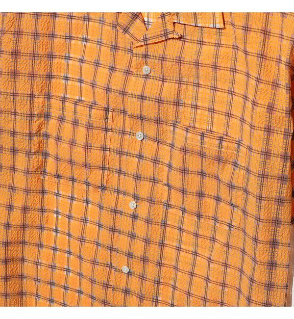 BEAMS PLUS「Open Collar Nylon Airy Plaid」|シャツ・ブラウス|
