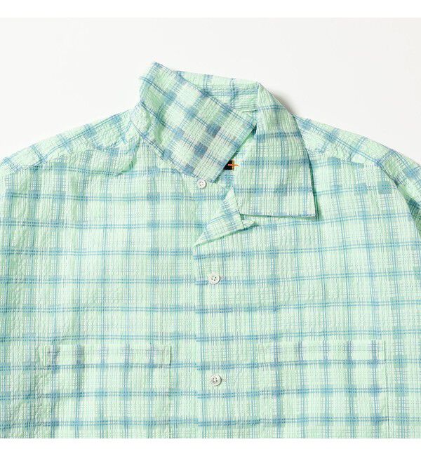 BEAMS PLUS「Open Collar Nylon Airy Plaid」|シャツ・ブラウス|