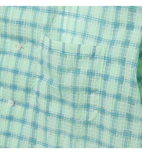 BEAMS PLUS「Open Collar Nylon Airy Plaid」|シャツ・ブラウス|