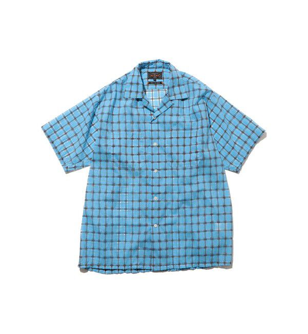 BEAMS PLUS「Open Collar Nylon Airy Plaid」|シャツ・ブラウス|