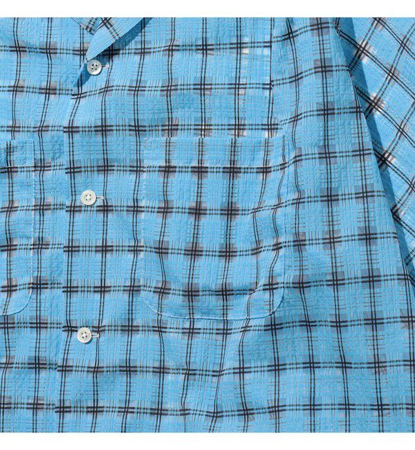 BEAMS PLUS「Open Collar Nylon Airy Plaid」|シャツ・ブラウス|