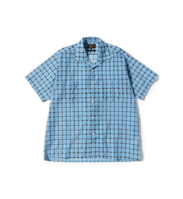 BEAMS PLUS「Open Collar Nylon Airy Plaid」|シャツ・ブラウス|
