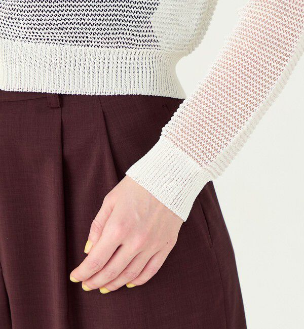 Ballsey「コイルメッシュ ポロカーディガン」|カーディガン|