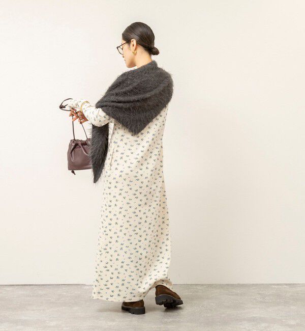 MAQWEL「【MAQWEL/マクウェル】Flower Waffleショルダーパッドワンピース」|ワンピース|