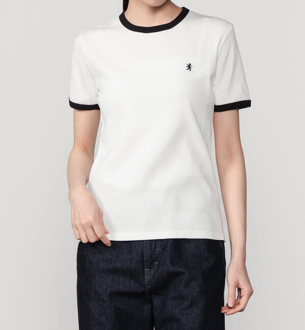 GYMPHLEX「Gymphlex | リンガーTシャツ WOMEN」|Tシャツ・カットソー|WHITE