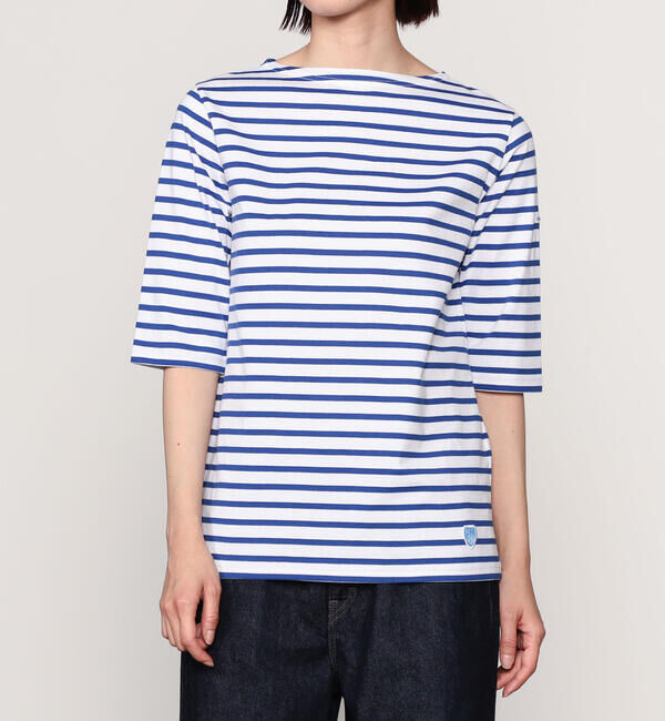 ORCIVAL「ORCIVAL | ジャージー ボートネック5分袖Tシャツ WOMEN」|Tシャツ・カットソー|