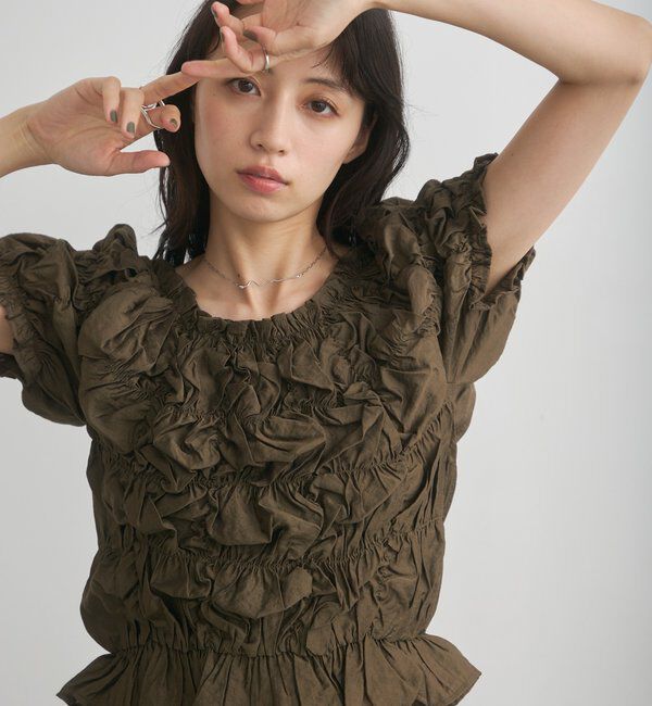  「【お気に入り登録数1万突破！】クシュクシュブラウス」|シャツ・ブラウス|