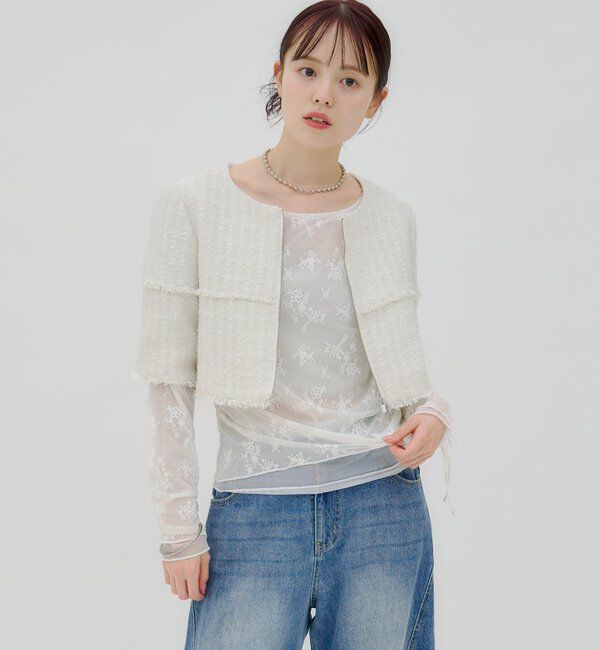  「【lilium by lily】レイヤードシアートップス」|Tシャツ・カットソー|