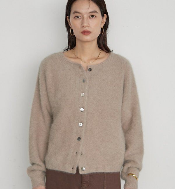  「《前後着用可》ファーカシミヤ2WAYカーディガン」|ニット・セーター|