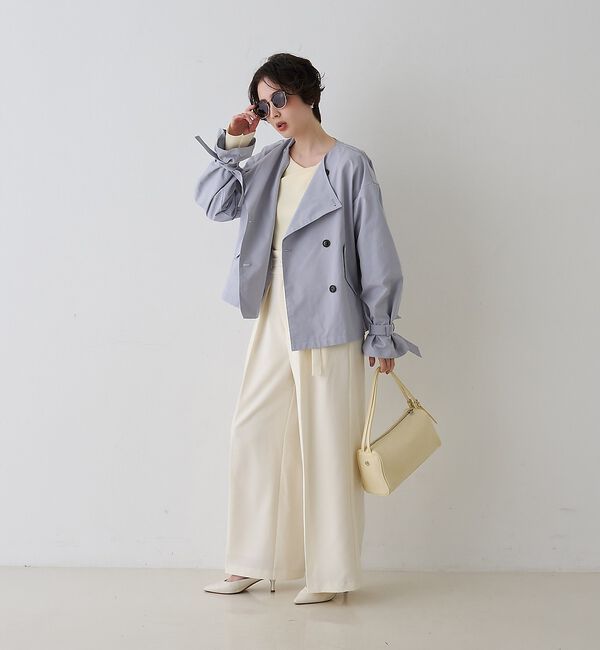 Rouge vif「【一部店舗限定】ドレープスリットスリーブリブニット【予約】」|ニット・セーター|