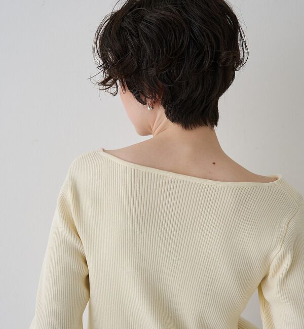 Rouge vif「【一部店舗限定】ドレープスリットスリーブリブニット【予約】」|ニット・セーター|