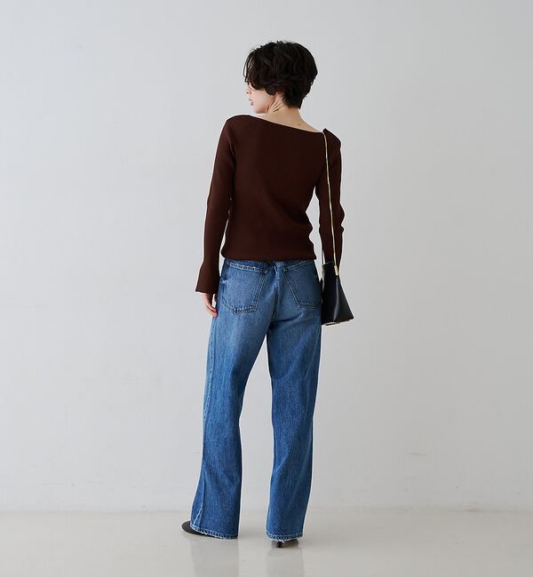 Rouge vif「【一部店舗限定】ドレープスリットスリーブリブニット【予約】」|ニット・セーター|