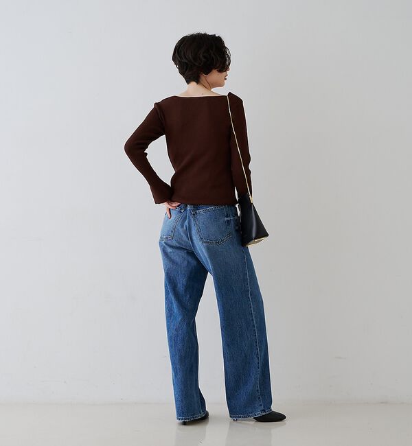 Rouge vif「【一部店舗限定】ドレープスリットスリーブリブニット【予約】」|ニット・セーター|