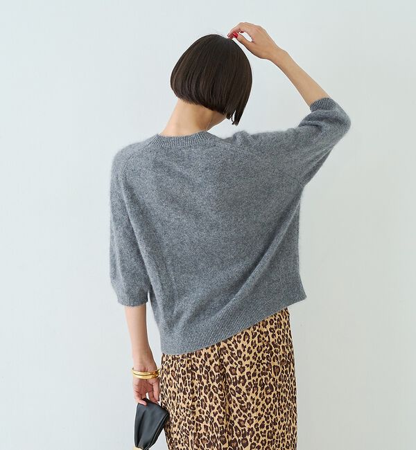 Rouge vif「カシミヤ混ウール半袖ニット」|ニット・セーター|