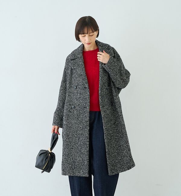Rouge vif「カシミヤ混ウール半袖ニット」|ニット・セーター|