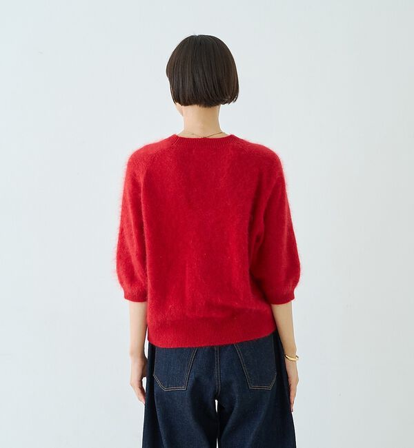Rouge vif「カシミヤ混ウール半袖ニット」|ニット・セーター|