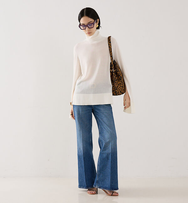 The Store by C' 「【TOTEME】SLIT SLEEVE TURTLENECK／スリットスリーブタ」|ニット・セーター|