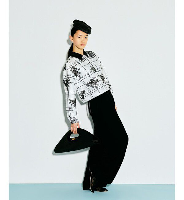 LOULOU WILLOUGHBY「【LOULOU WILLOUGHBY】SILK COフラワーチェックシャツブラウス」|シャツ・ブラウス|