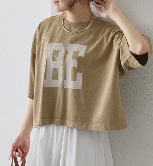  「【リバイバル/新色追加】スーピマコットンBIGロゴショートTシャツ」|プルオーバー|ベージュ