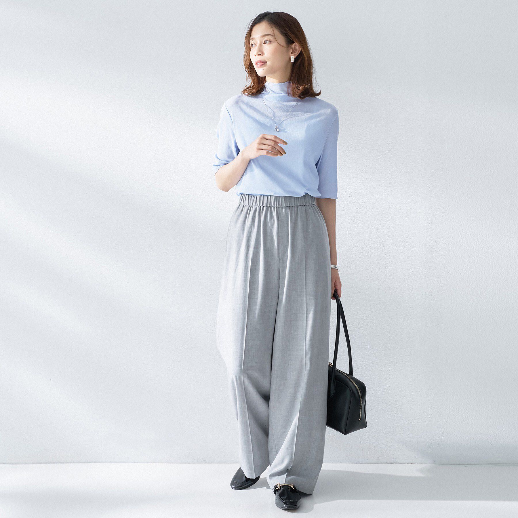 UNTITLED「【重ね着レイヤードに】シアーテレコハイネックトップス」|Tシャツ・カットソー|