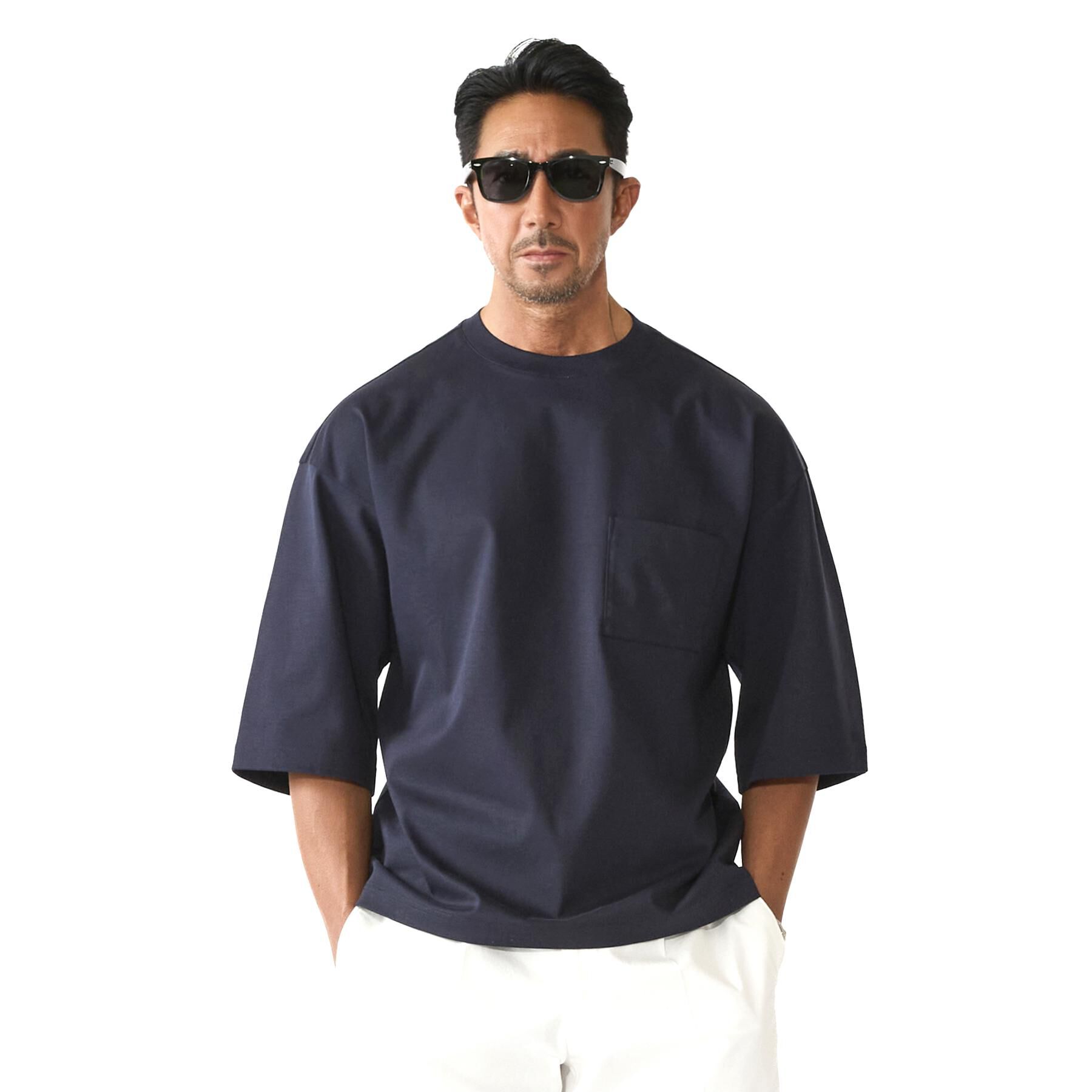 DRESSTERIOR「【干場義雅&times;DRESSTERIOR】ICE CLEAR COTTON Tシャツ」|Tシャツ・カットソー|ネイビー(094)