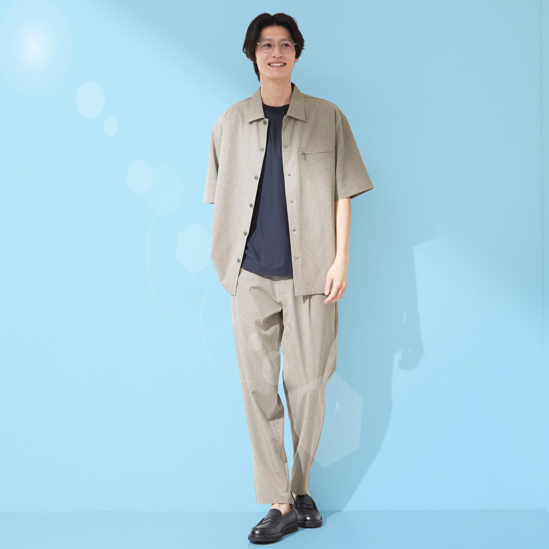 THE SHOP TK「【吸水速乾／接触冷感／防シワ／マシンウォッシャブル】ハイドロクール 半袖シャツ」|シャツ・ブラウス|