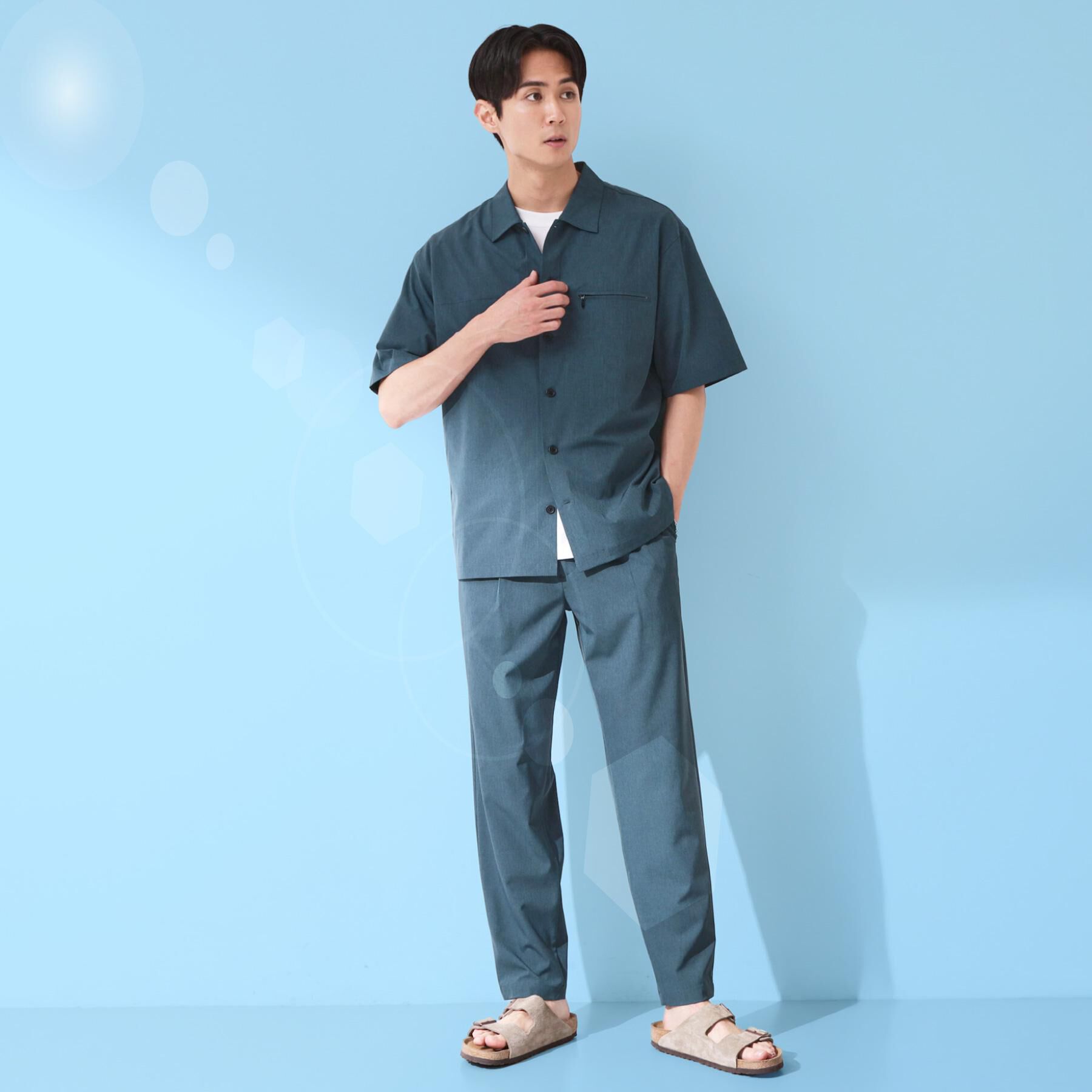 THE SHOP TK「【吸水速乾／接触冷感／防シワ／マシンウォッシャブル】ハイドロクール 半袖シャツ」|シャツ・ブラウス|