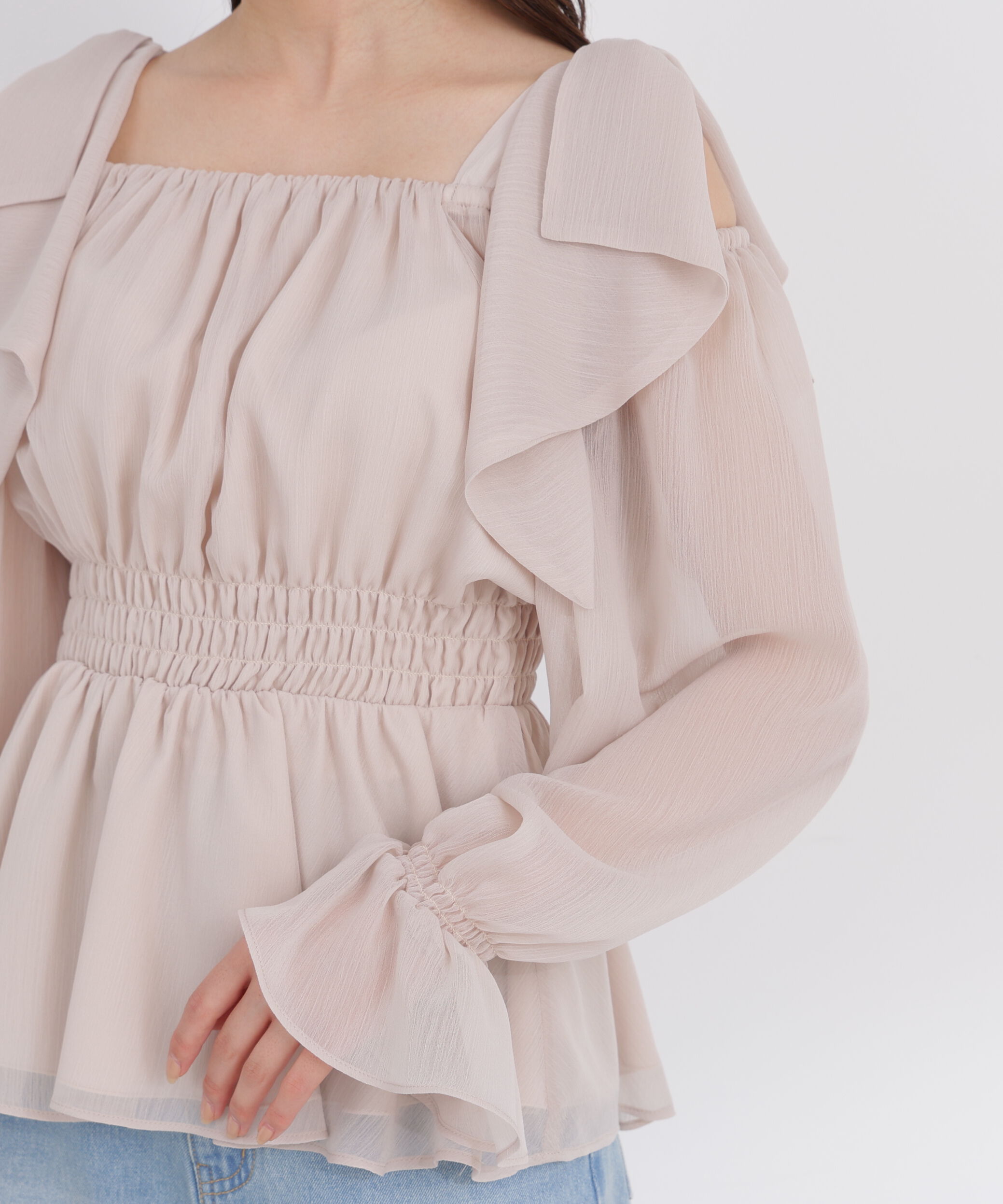 PROPORTION BODY DRESSING「ショルダーリボンブラウス」|シャツ・ブラウス|