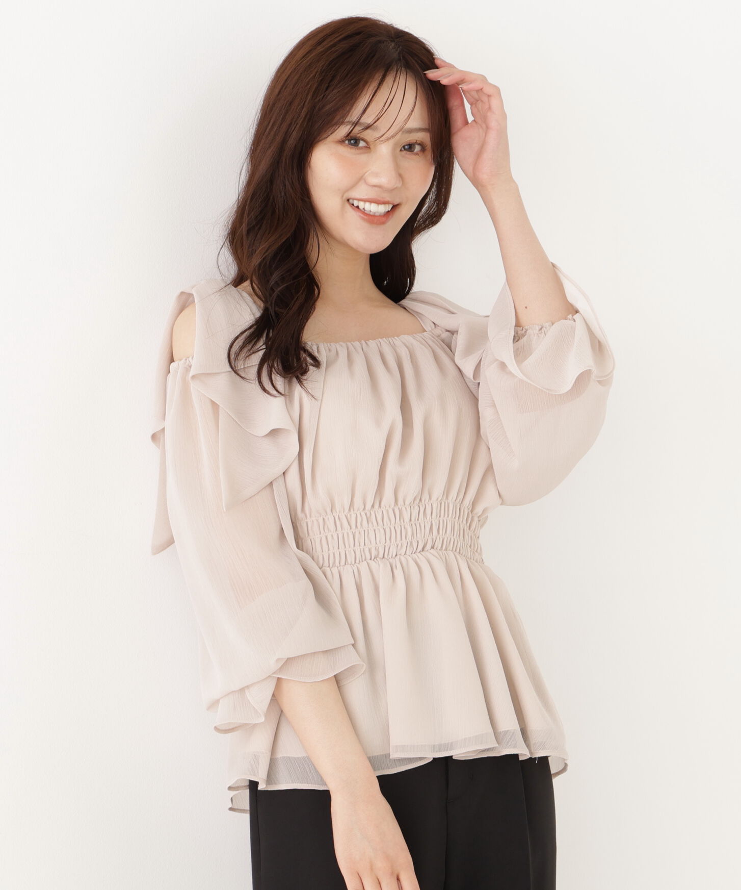 PROPORTION BODY DRESSING「ショルダーリボンブラウス」|シャツ・ブラウス|