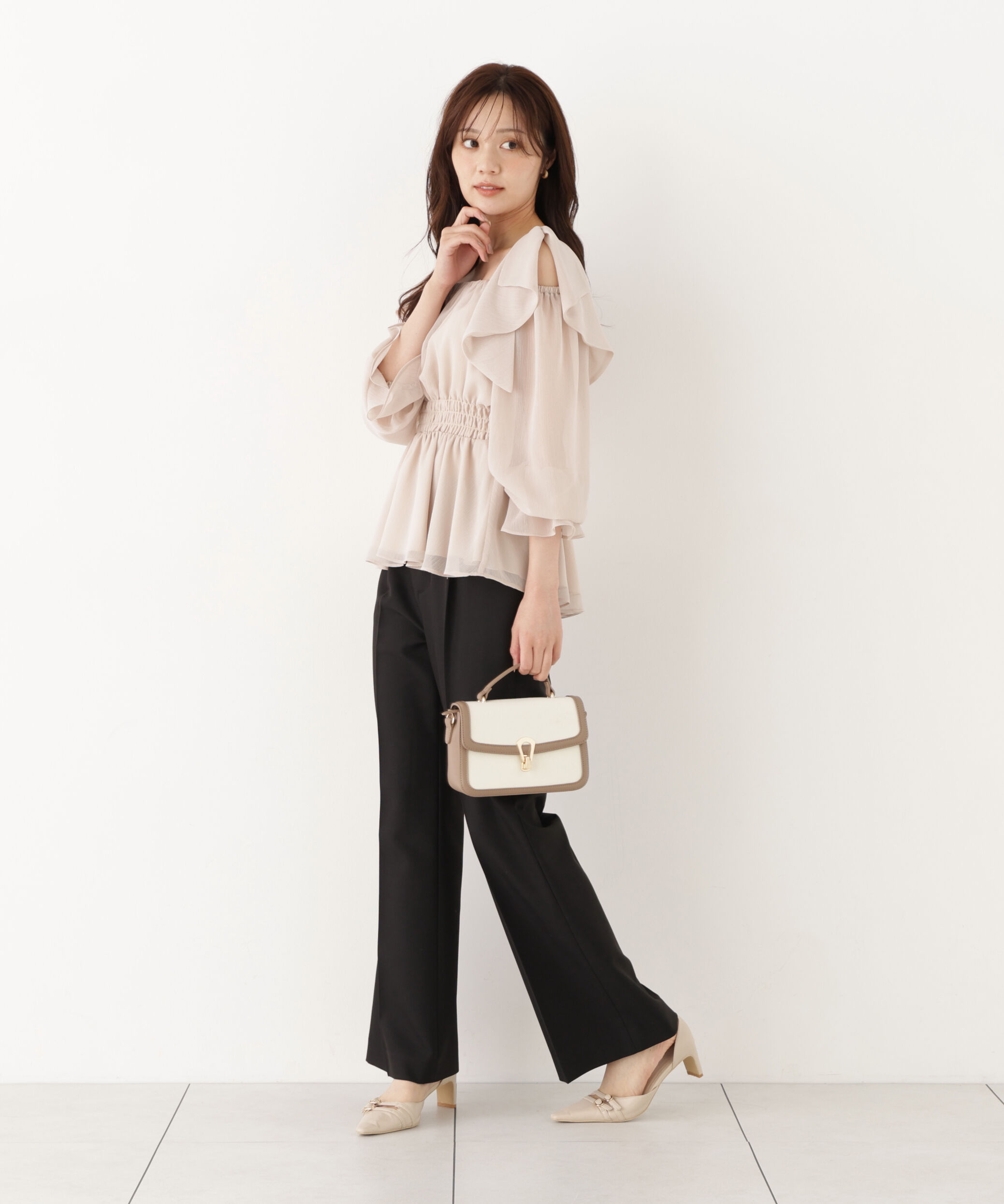 PROPORTION BODY DRESSING「ショルダーリボンブラウス」|シャツ・ブラウス|
