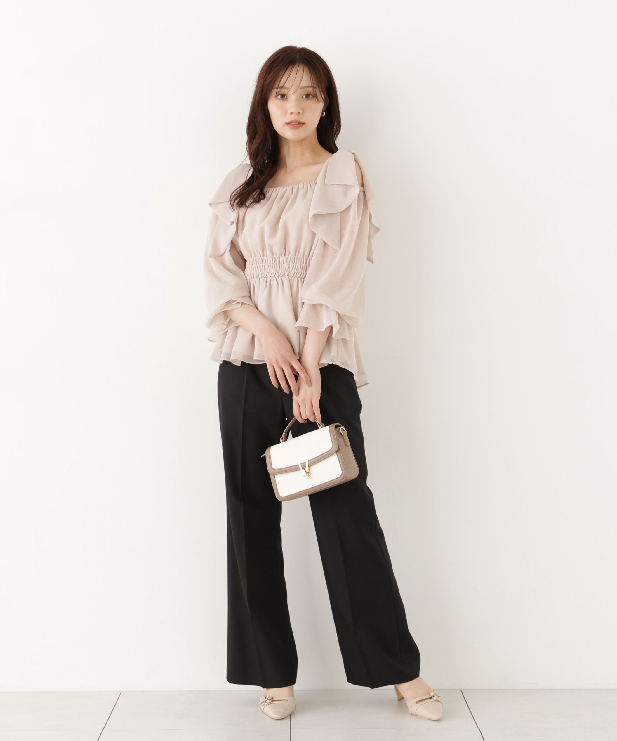 PROPORTION BODY DRESSING「ショルダーリボンブラウス」|シャツ・ブラウス|